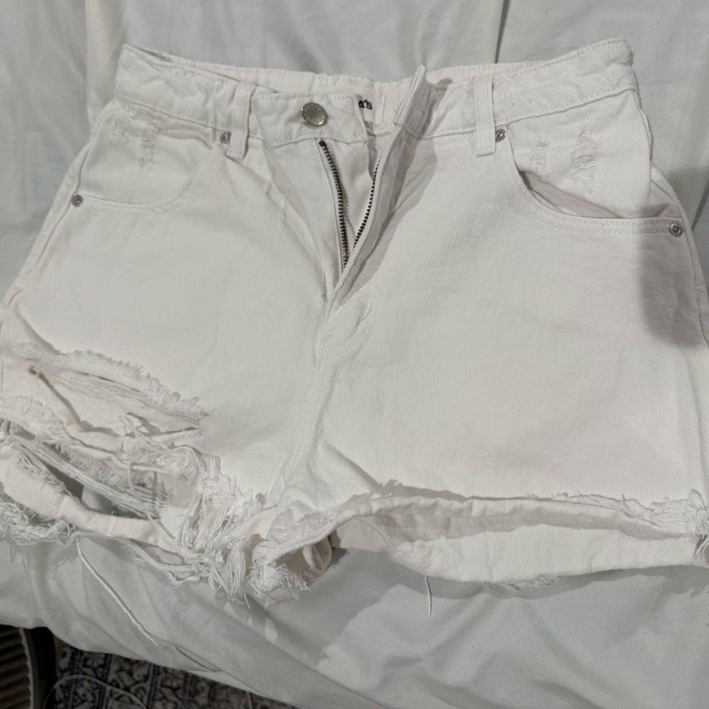 ROLLA'S Cream High Rise Slim Shorts